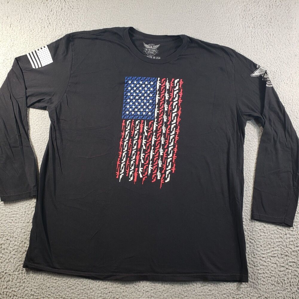 We The People Holsters Shirt Men's 3XL Black Long Sleeve Pullover XXXL Military